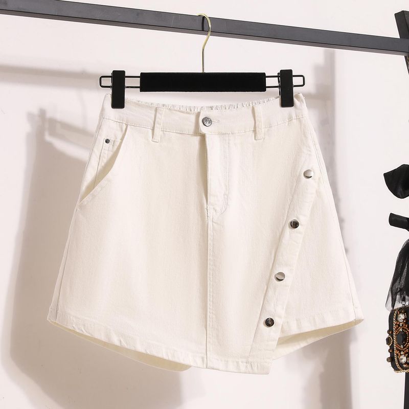 Dimanaf Plus Size 2025 Casual Women Jeans Shorts Pants Summer Loose Basic High Waist Pants Elastic Waist_voghion.com