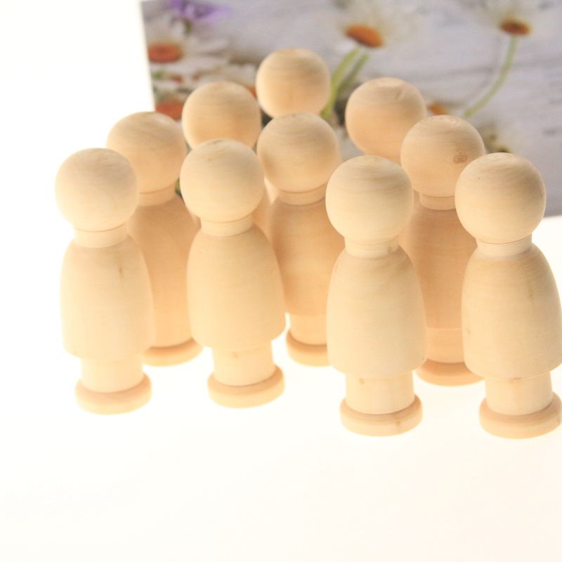 Creative toy puppet wooden color hand-painted DIY painting set wooden crafts home decoration props_voghion.com