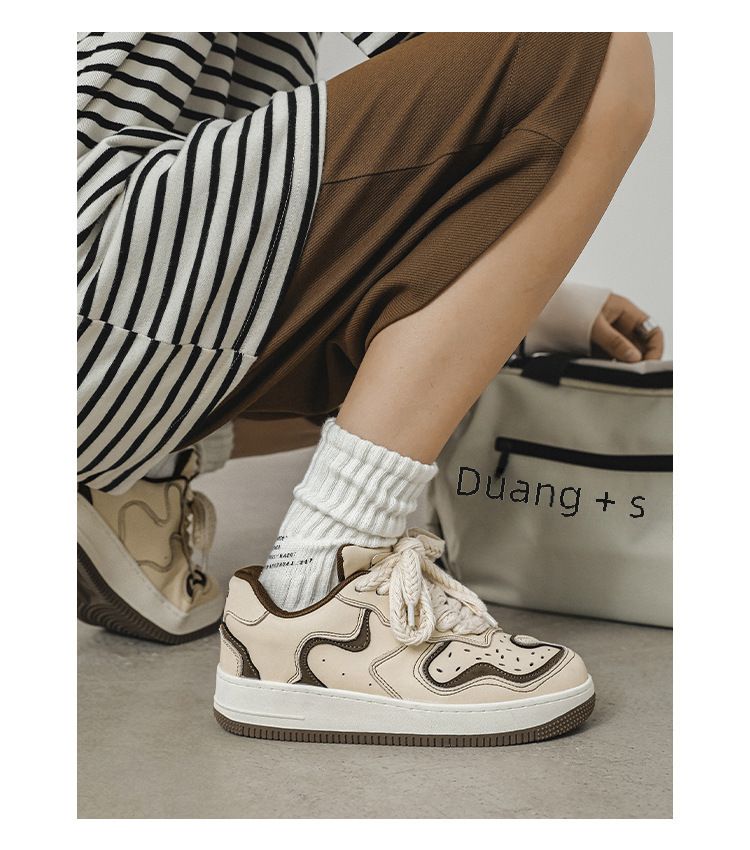 KAFFI LATTE Fréijoer nei Moud Koppel Skateschong Männer Sport Casual Schong trendy Männer- a Fraeschong_voghion.com