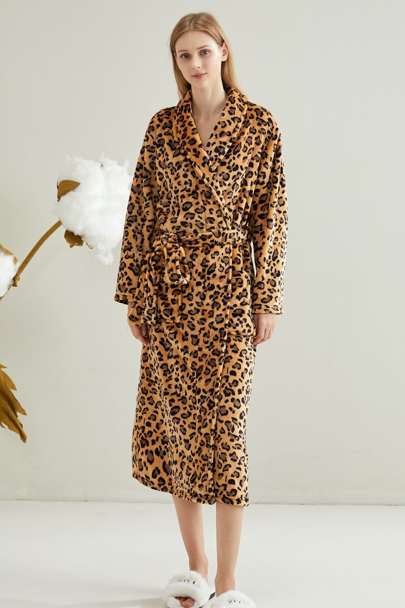 Autumn And Winter New Large Size Comfortable Nightgown Thickened And Warm_voghion.com