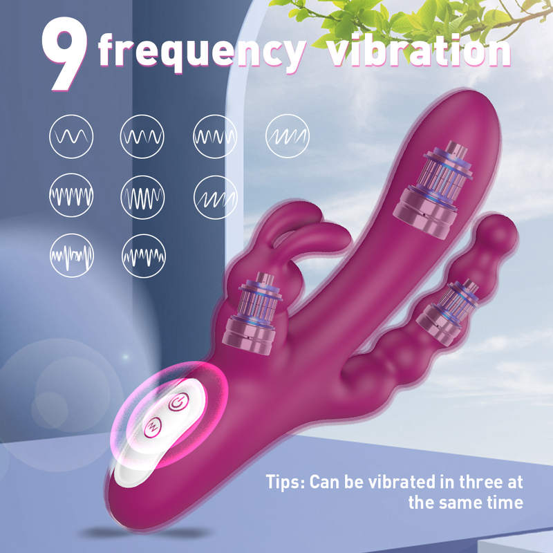 Spot Clitoris G 3 in 1 Klitoris-Dildo-Vibrator für Frauen, Motor-Kaninchen-Vibrator-Stimulator, 9 Modi, Sexspielzeug, Fema_voghion.com