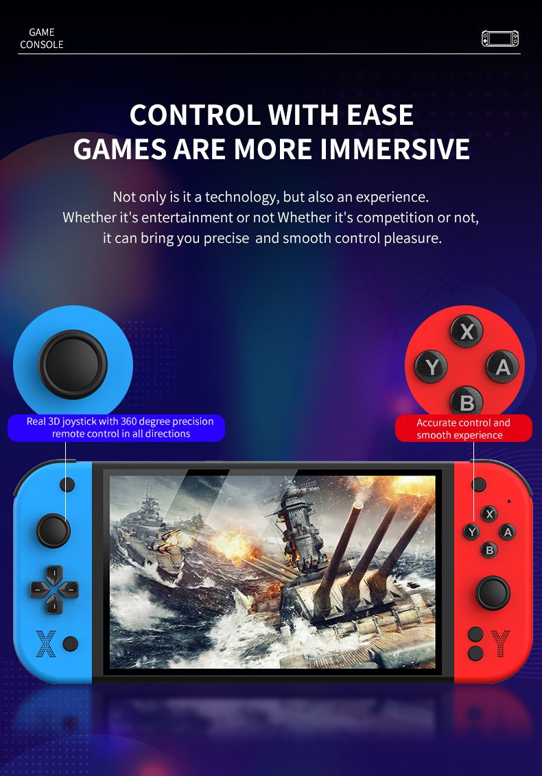 Video Game Consoles New G90 Handheld Game Console TV Home Arcade HD PSPPS1 Deck Handheld Steamdeck Handheld_voghion.com