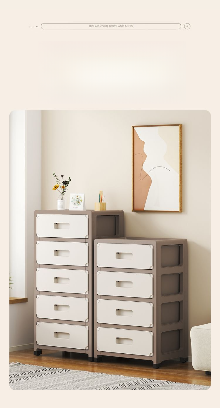 Thickened Drawer Toy Bedroom Transparent Household Storage Cabinet Living Room Bedside Table Organizer Shelf_voghion.com
