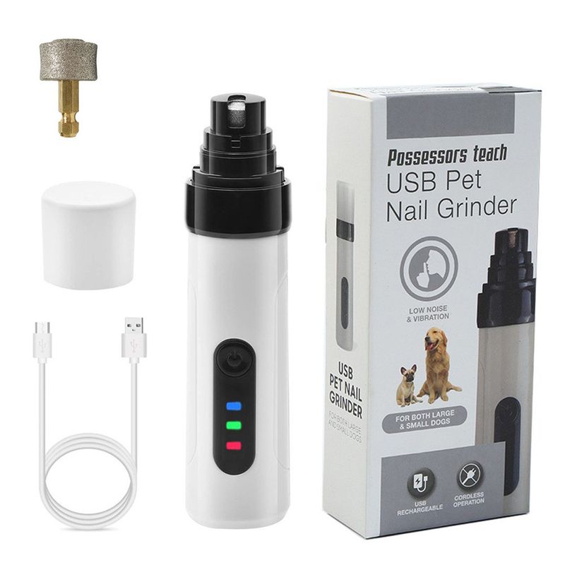 Pet Grinder 2-Speed Electric Trimmer Cat Dog Polisher Automatic Nail Clipper_voghion.com