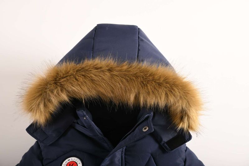 European And American New Winter Boys' Cotton Coats For Children's Middle And Large Children With Hoods, Plush And Thickened Warm Cotton Coats_voghion.com