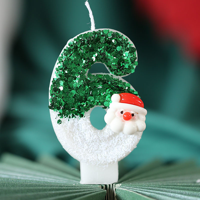 Nyt kreativt grønt hvidt julemandslys Red Hat Snowman Christmas Digital Candle_voghion.com