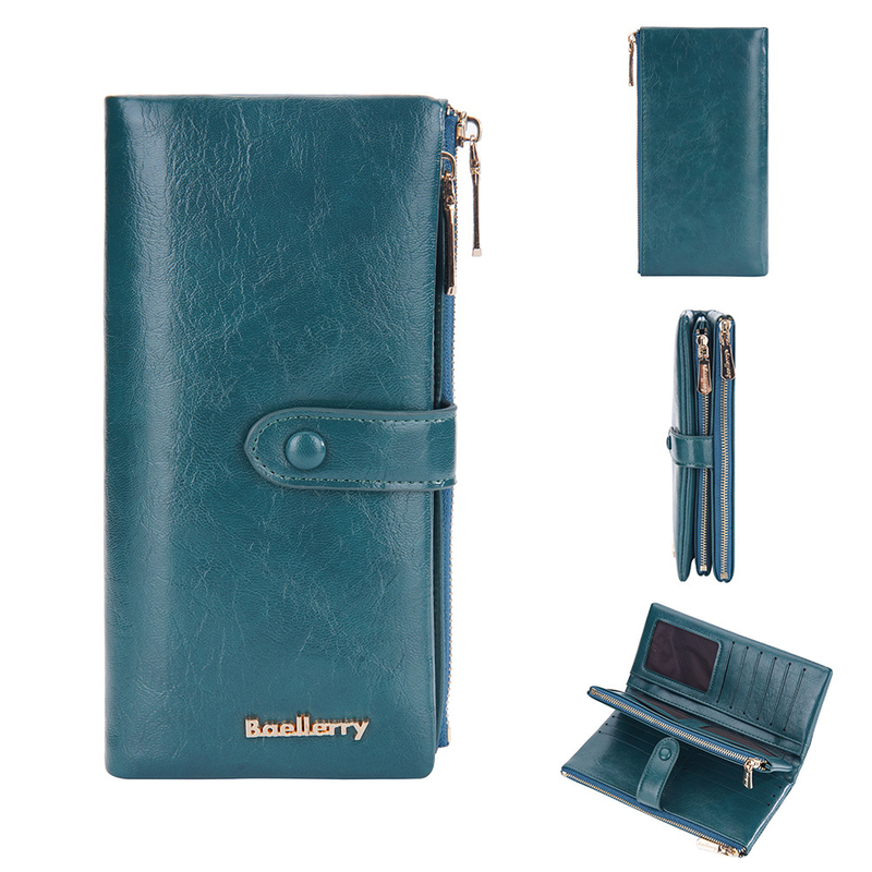 Baellerry Lange Brieftasche Für Frauen Koreanische Version Von Gewachste Leder Multi-Card Slots Kupplung Doppel-reißverschluss Schnalle_voghion.com