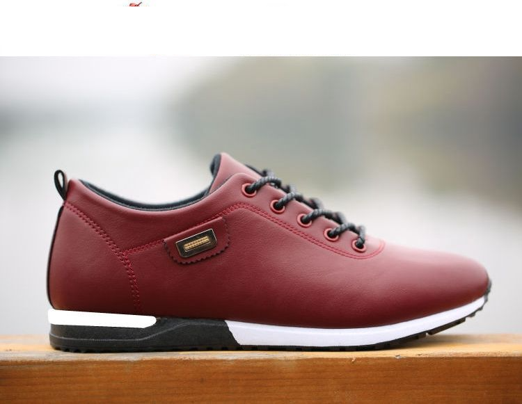 Vīriešu apavi Pavasara ādas apavi Korejiešu stila vīriešu ikdienas apavi Ūdensizturīgi sporta apavi Elpojoši sporta apavi Jauniešu vīriešu apavi Ādas apavi vīriešiem_voghion.com