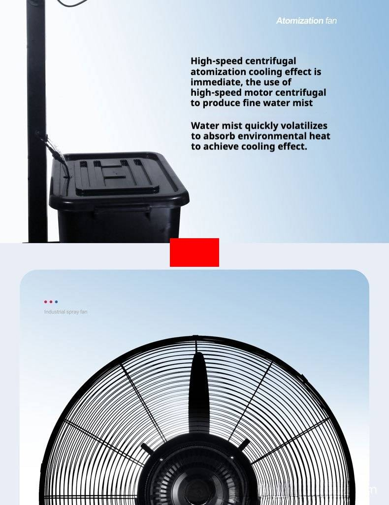 Hochleistungs-Nebelkühlventilator - Wassersprühturmventilator in Handelsqualität mit starkem Luftstrom zur Kühlung im Freien_voghion.com