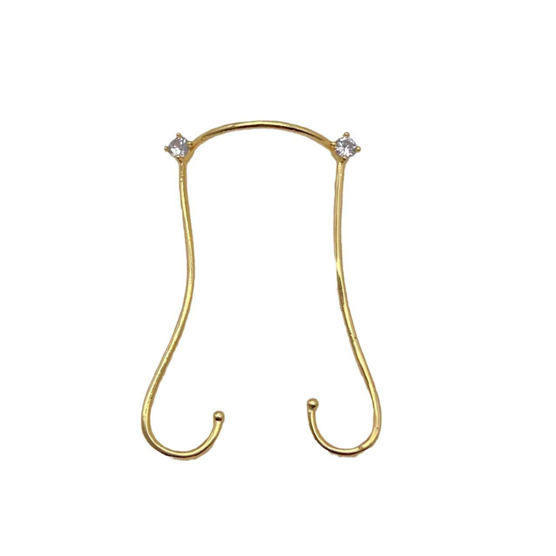 Women's Jewelry Geometric Diamond Studded Three Dimensional Nose Ornaments, Creative Personality Exaggerated Cyberpunk Style Advanced Nose Clip_voghion.com
