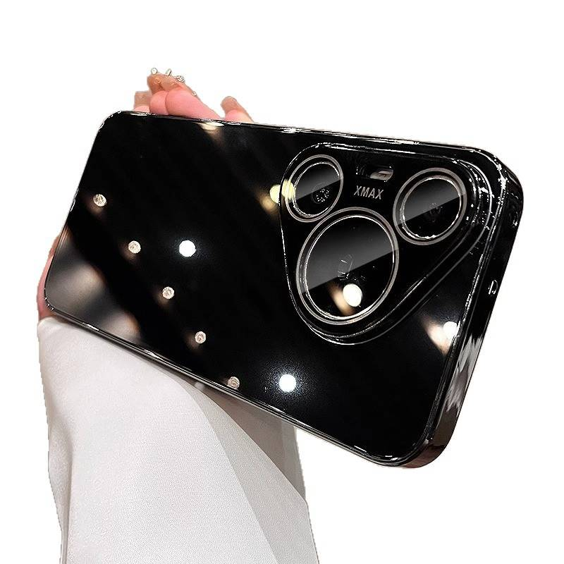 Tempered Glass Mirror Finish Phone Case For Huawei Pura70Pro/P70/Mate70 With Camera Lens Protector, Full-Body Protective Hard Cover Case_voghion.com