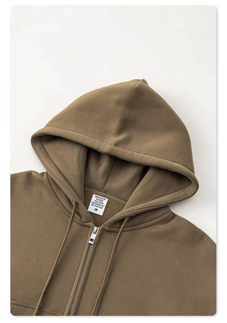 Retro-Hoodie mit Reißverschluss für Damen – Übergroßer, kurzer Pullover mit Fleecefutter, Streetwear-Freizeitjacke für Herbst und Winter_voghion.com