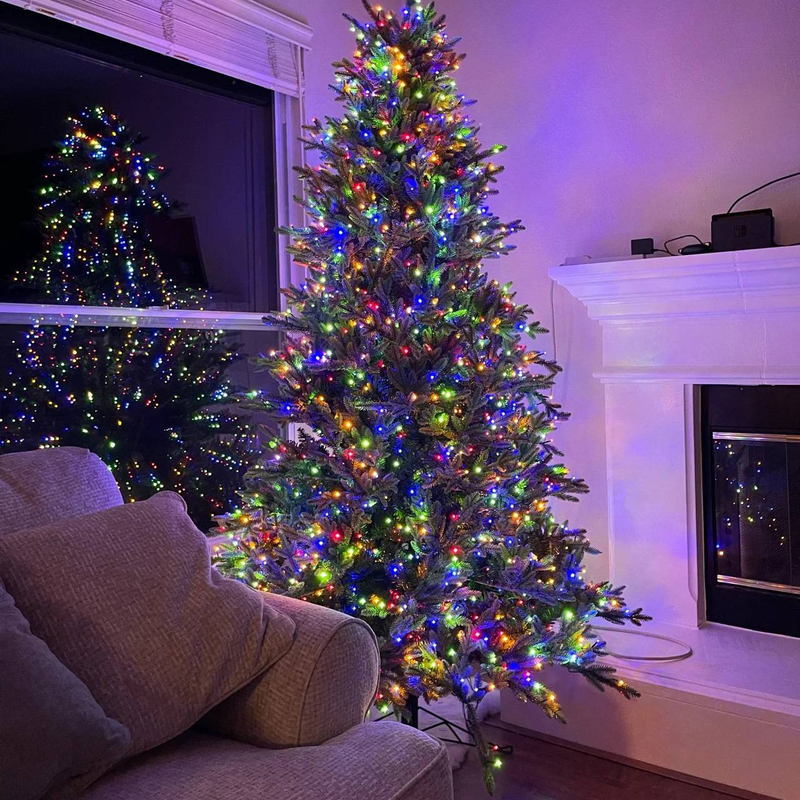 100 m Weihnachtslichterkette – Philips LED-Lichterkette aus Kupferdraht, IP44 wasserdicht, Fernbedienung, 8 Modi (2000 LEDs, 6000 Stunden Lebensdauer)_voghion.com