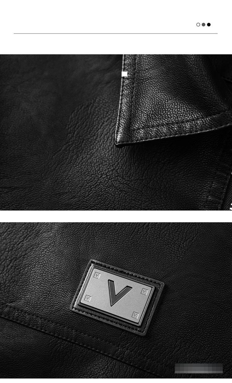 Herrenbekleidung Herrenjacke aus Kunstleder, zweireihig, schmal geschnitten, langer Mantel_voghion.com