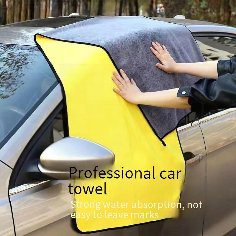 Premium Thick Car Wash Towel - Coral Fleece Dual-Sided Microfiber Cloth For Scratch-Free, Lint-Free, Ultra-Absorbent Car Detailing_voghion.com