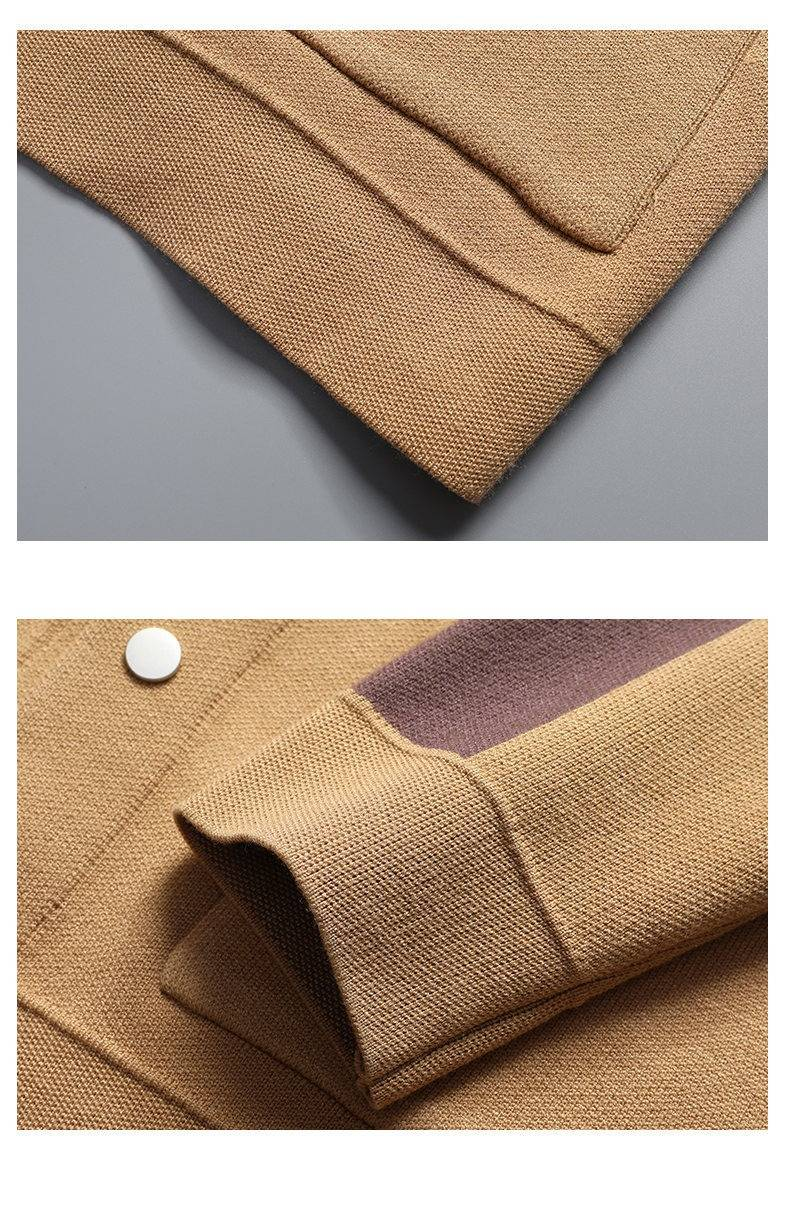 Cardigan décontracté pour homme - Tricot chenille doux, col chemise ouvert sur le devant, manches chauve-souris, léger et confortable au quotidien_voghion.com
