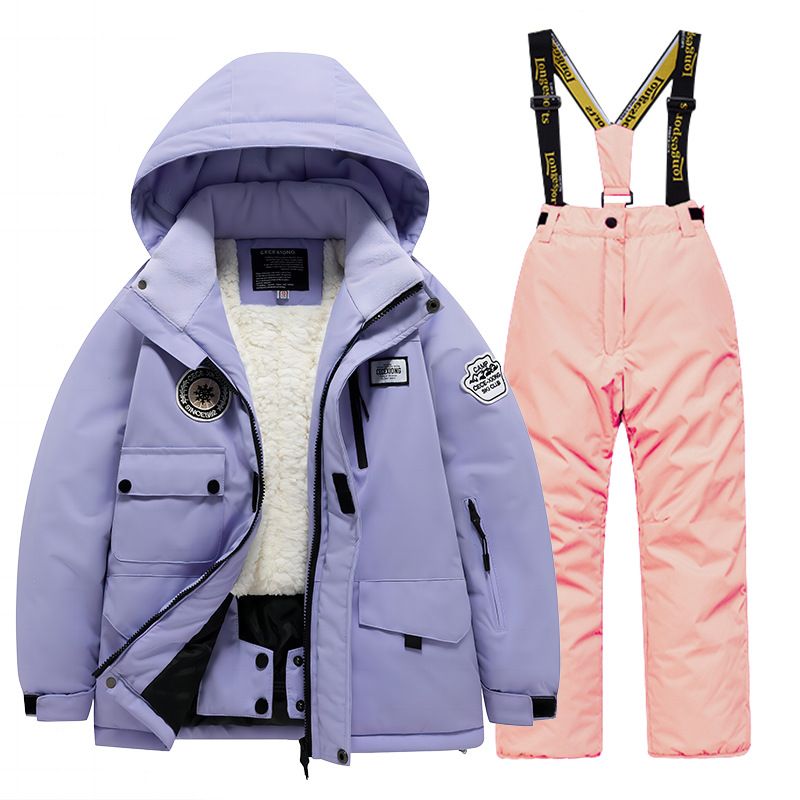 Kids' Waterproof Snowsuit Set With Fleece Lining - Warm Winter Ski Jacket & Pants For Boys & Girls (Multiple Colors & Sizes)_voghion.com