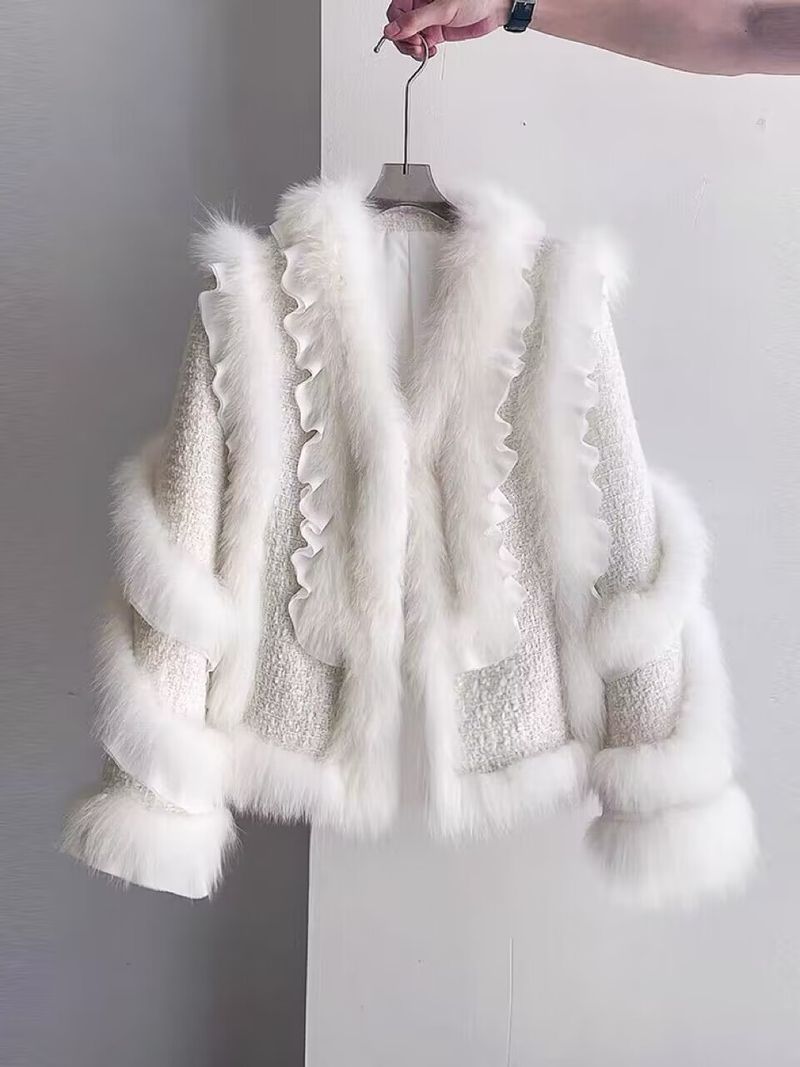 Frauen Kleidung Promi temperament heißer mädchen winter tragen neue fuchs pelz kurze weibliche dame mantel_voghion.com