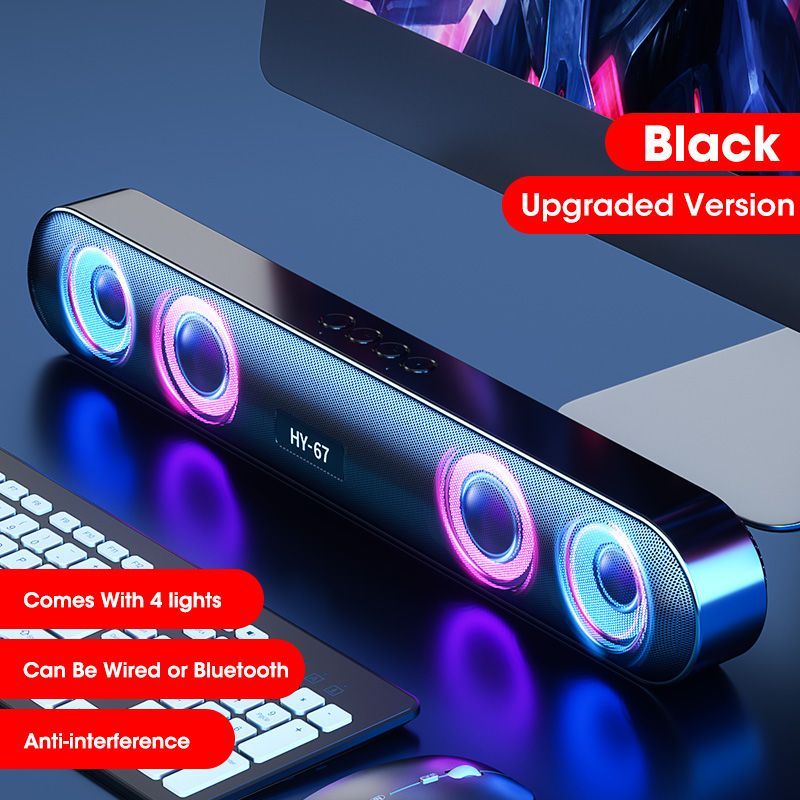 PC Soundbar Wireless 6D Surround Speaker Bluetooth 5.0 Home Wired Computer Stereo Subwoofer Sound Bar PC Laptop Theater TV Aux_voghion.com