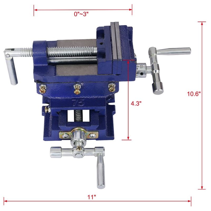 Press Metal 2 Milling Benchtop Press Vise 3inch Way Machine Wood Cross Clamp Vise Working Slide Drill XY Drill_voghion.com