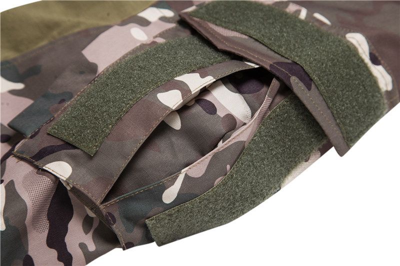Vêtements pour hommes T-shirt à manches longues, uniforme de travail des forces spéciales pour hommes, uniforme de camouflage d'entraînement, T-shirt à capuche extensible et respirant pour hommes_voghion.com