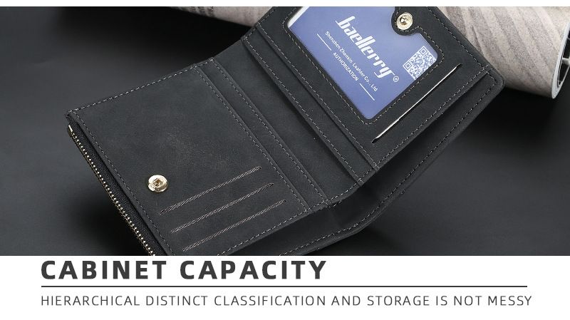 Baellerry wallet men's short Korean style large capacity multi-card slot zipper coin purse fashionable vertical ticket clip_voghion.com