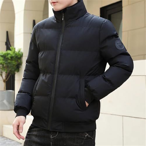 Winterjacke für Herren, dick, lässig, kurz, kältebeständig, Daunen-Baumwollmantel, warm, leicht, einfarbig, Parka_voghion.com