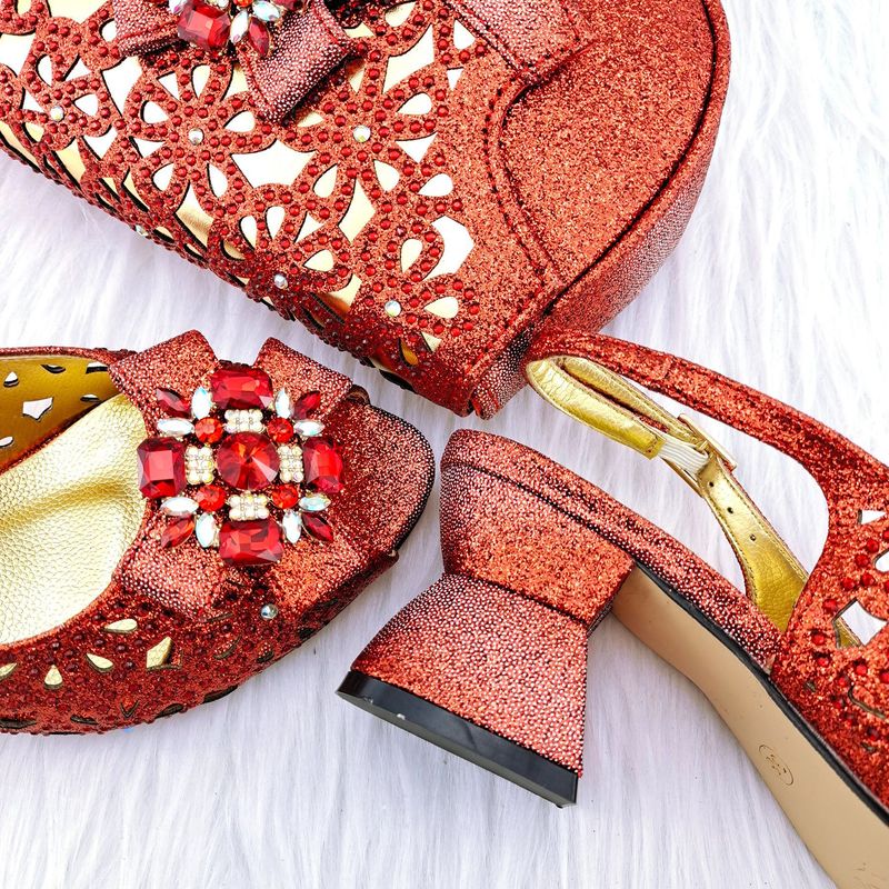 Frauen abend schuhe mit tasche set Mode hochzeit tragen große diamant zubehör Täglichen pendeln_voghion.com