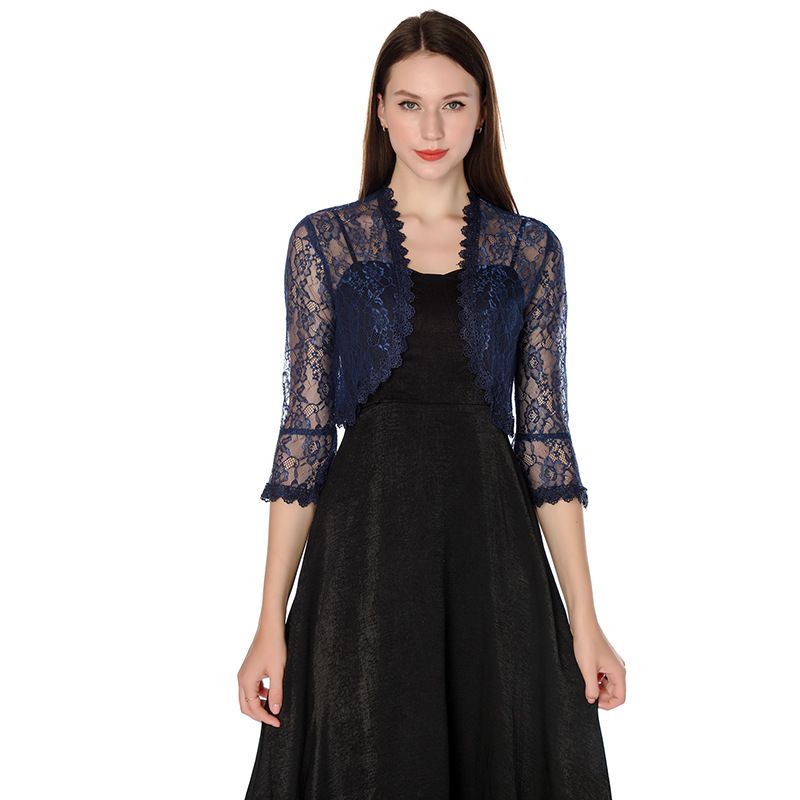 Robe de mariée élégante en dentelle, châle de demoiselle d'honneur, cheongsam, châle de soirée, mode féminine, petit gilet assorti_voghion.com