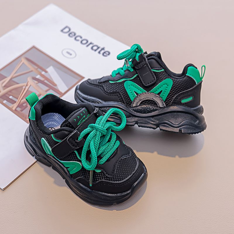 Children's Spring Autumn new student edition leather sports shoes suitable for small and medium-sized children_voghion.com