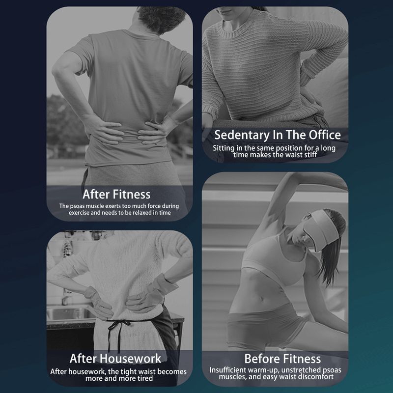 Elektrisches Heizmassagegerät mit Vibration, heiße Kompresse, Lendenwirbelstütze, Gürtel, Taillenmassage, Rückenstütze, Entspannung, Durchblutung_voghion.com