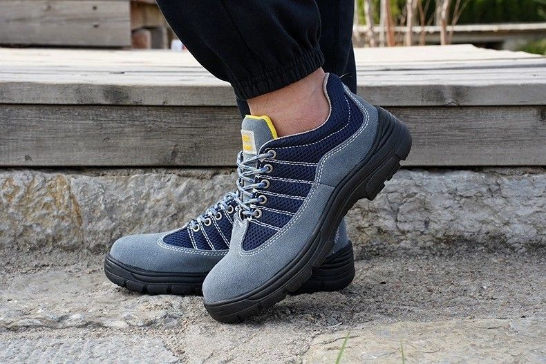 Scarpe protettive di sicurezza per saldatura elettrica leggere estive in pelle bovina traspirante anti-sfondamento e anti-perforazione da uomo_voghion.com