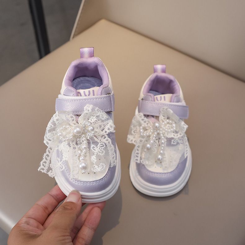 SHLIANG Mädchen Prinzessin Schuhe Rosa Niedliche Turnschuhe Schleife Weiche Sohle Kleinkind Schuhe Mode Bequeme Alltagskleidung Kinderschuhe Y0680_voghion.com