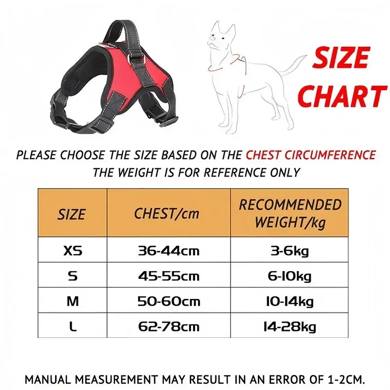 Dog Leash Set, Adjustable Small And Medium Dogs, Chest Strap For Outdoor Walks, Pet Supplies_voghion.com