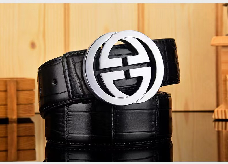 Selection Hot Good Selling 2023 Men's New Belt Men's Automatic Buckle Crocodile Pattern Business Casual Belt Classic Belt_voghion.com