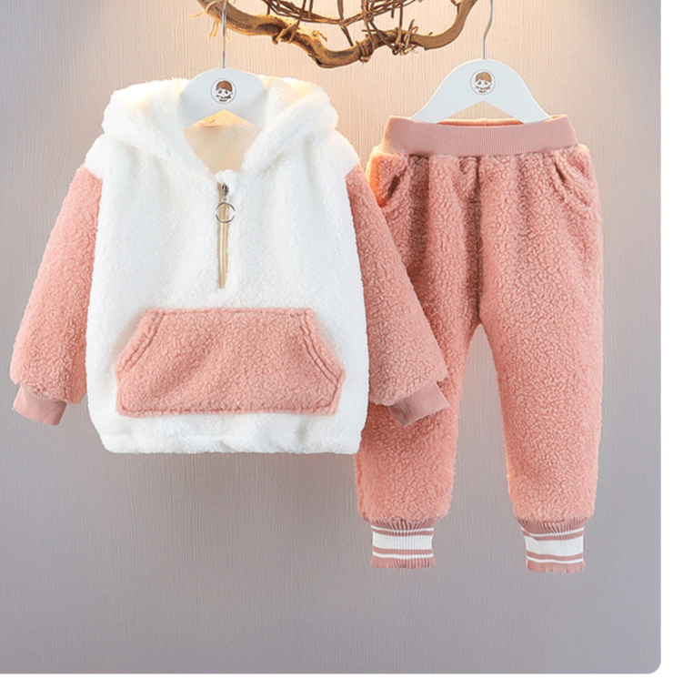 Kinderbekleidung Zweiteiliges Winter-Set für Mädchen und Kaschmir_voghion.com