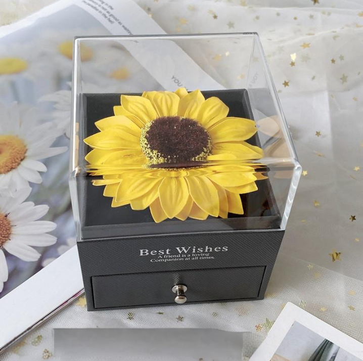 Sieradenset voor dames Mode zonnebloem kunstbloem bloem ornamenten accessoires ketting Moederdag Valentijnsdag Kerstcadeau_voghion.com