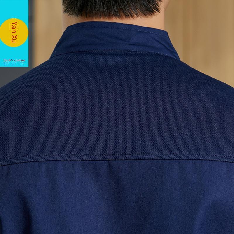 Herenkleding Korte mouwen Dames Barbecue Restaurant Achterkant Keuken Kantine Catering Werkkleding Bedrukken Chefkleding Bedrukken_voghion.com