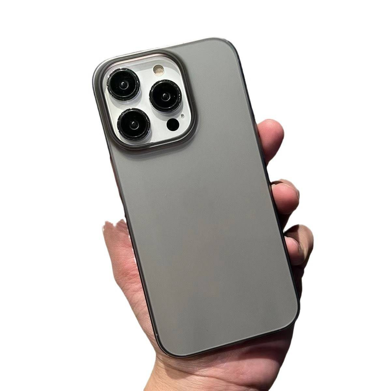 Phone Case & Covers Ice Breath Phantom Frosted Large Hole Suitable For IPhone16PRO Mobile Phone Case Simple Couple Protective Cover_voghion.com