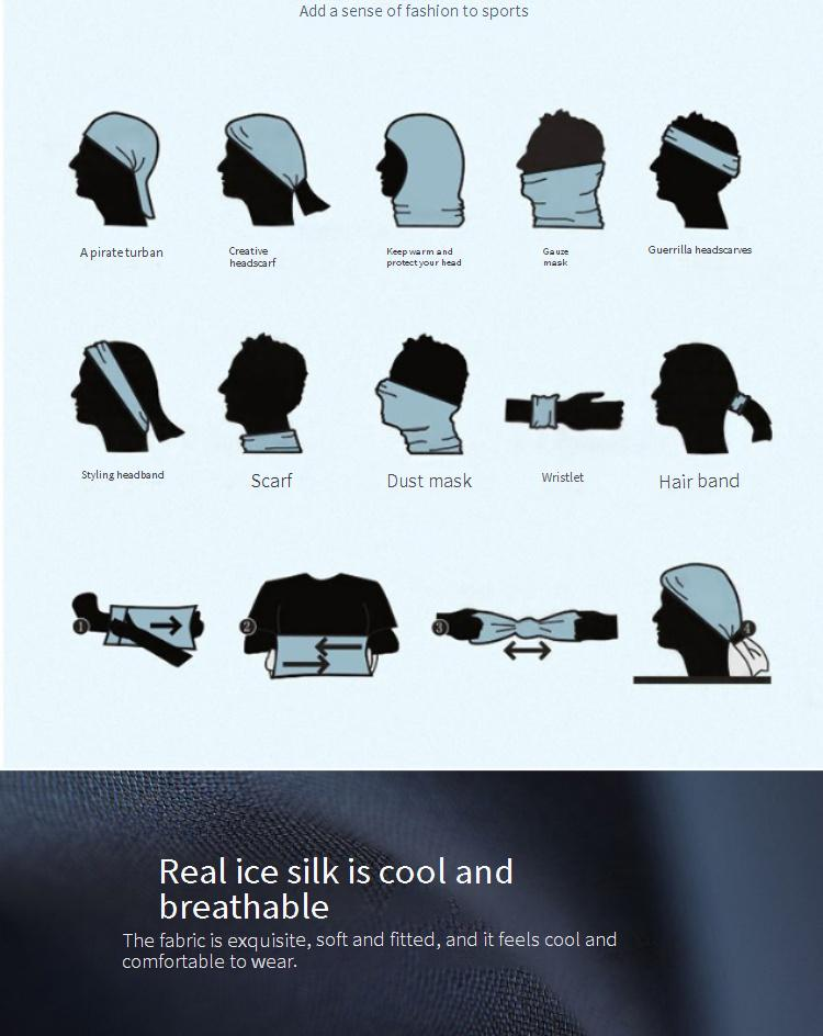 Masque de cyclisme d'été pour hommes, en soie glacée, avec protection solaire, respirant, magique, triangulaire, pour le sport et l'extérieur_voghion.com