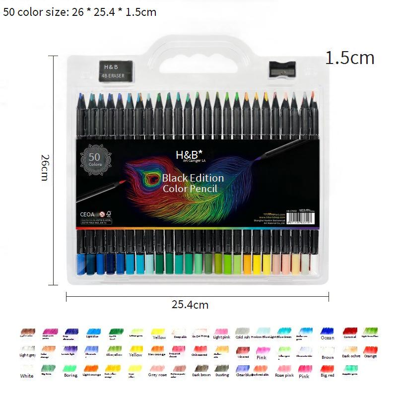 Set di matite colorate in legno professionali da 120 colori - Matite da disegno di alta qualità per schizzi, ombreggiature e colorazione - Pigmenti vivaci e resistenti_voghion.com