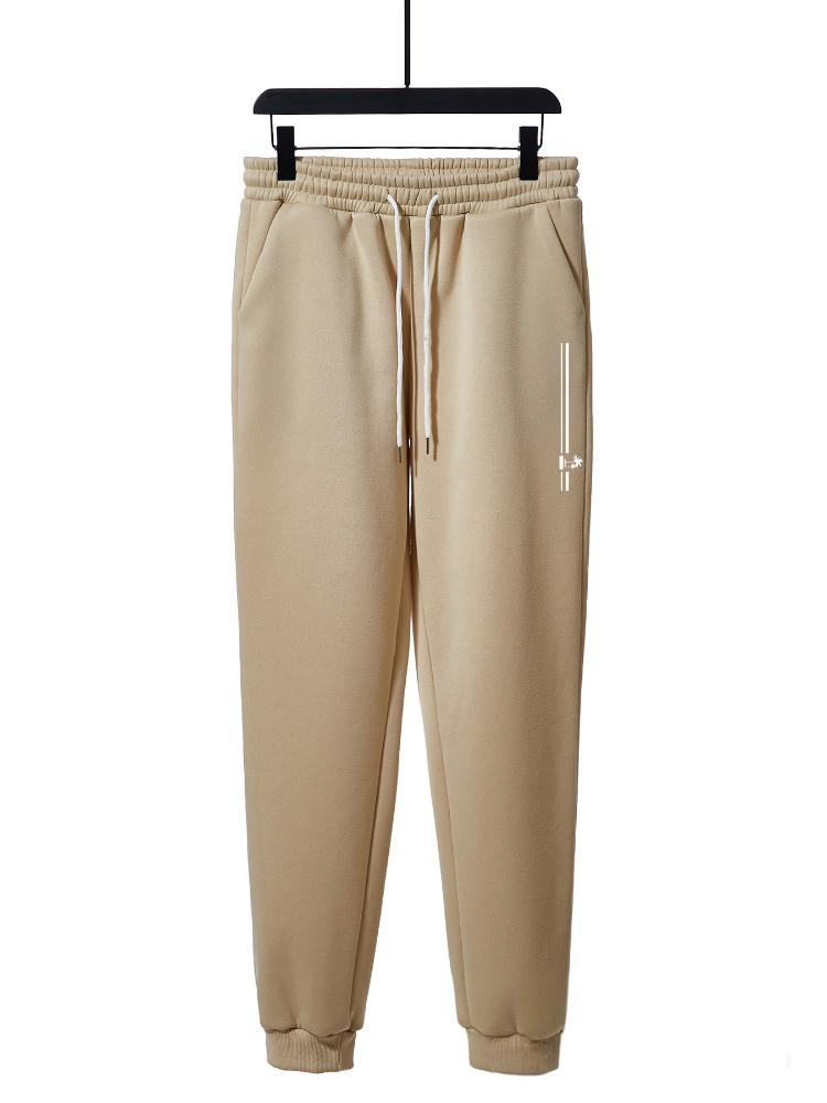 Bedrucktes Hoodie- und Jogger-Set für Herren, Winter-Trainingsanzug aus dickem Fleece, lässiges Streetwear-Zweiteiler-Outfit_voghion.com