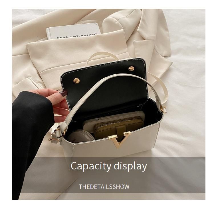 Stylish PU Leather Shoulder Bag For Women - Small Crossbody Handbag With Top Flap Closure, Phone Pocket & Trendy Streetwear Design_voghion.com