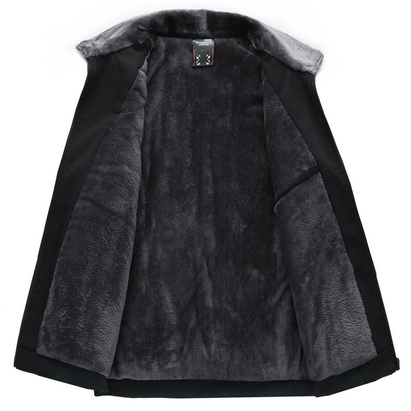 Herren-Winterjacke mit Fleecefutter für mittleres Alter und Senioren – warmer, dicker Mantel mit Reißverschluss, leicht und bequem_voghion.com