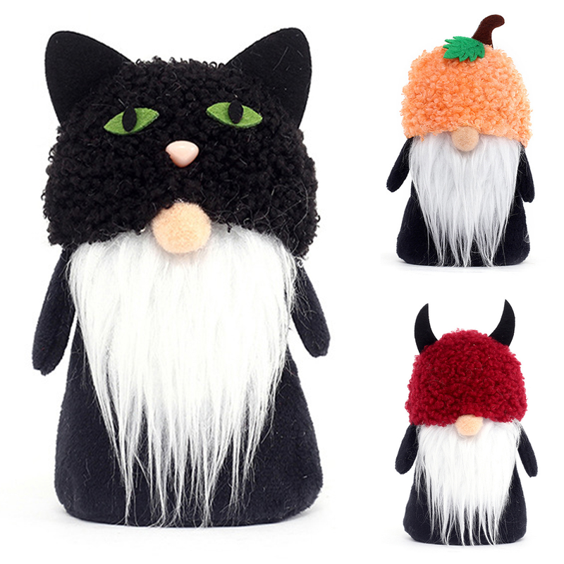 Sijiali Halloween Gnomo sin Rostro Festivo Adorable Decorativo Color Vibrante Halloween sin Rostro Colgante muñeca nórdica para Escritorio_voghion.com
