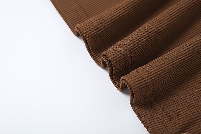 Damenbekleidung Herbstmode Lässig Rundhals Einfarbig Slim Fit I-förmige Weste Hohe Taille Shorts Anzug_voghion.com