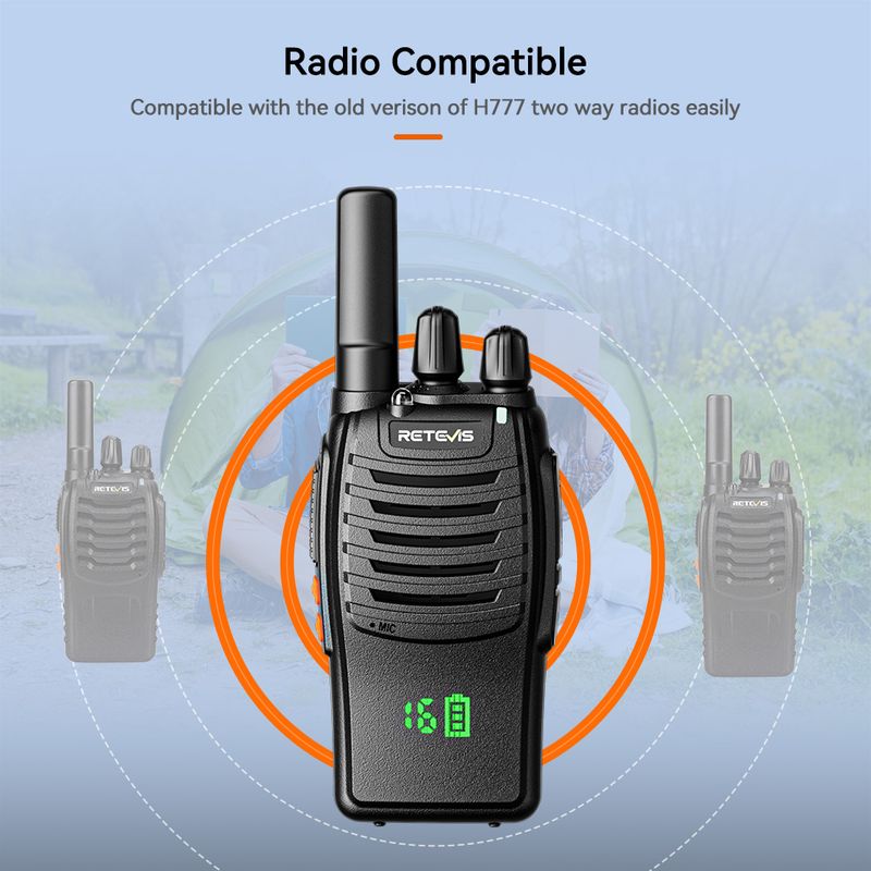 Retevis H777H Walkie Talkie Hidden Display Two-way 1/2 PCS Walkie-talkie PMR/FRS Communication Radio Portable For_voghion.com