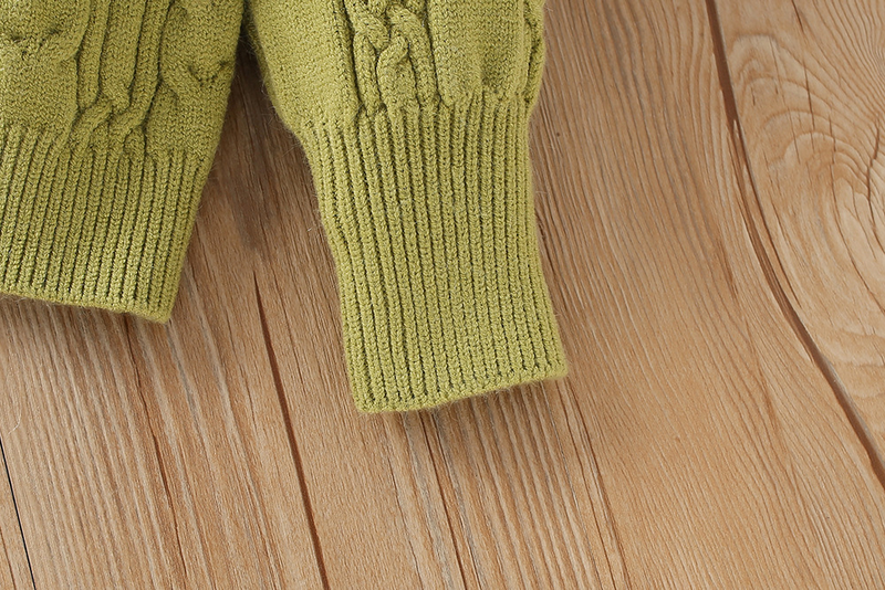 Pull à manches longues et col rabattu pour petite fille, pull de Style occidental, simple boutonnage, nouvelle collection automne/hiver 2023_voghion.com
