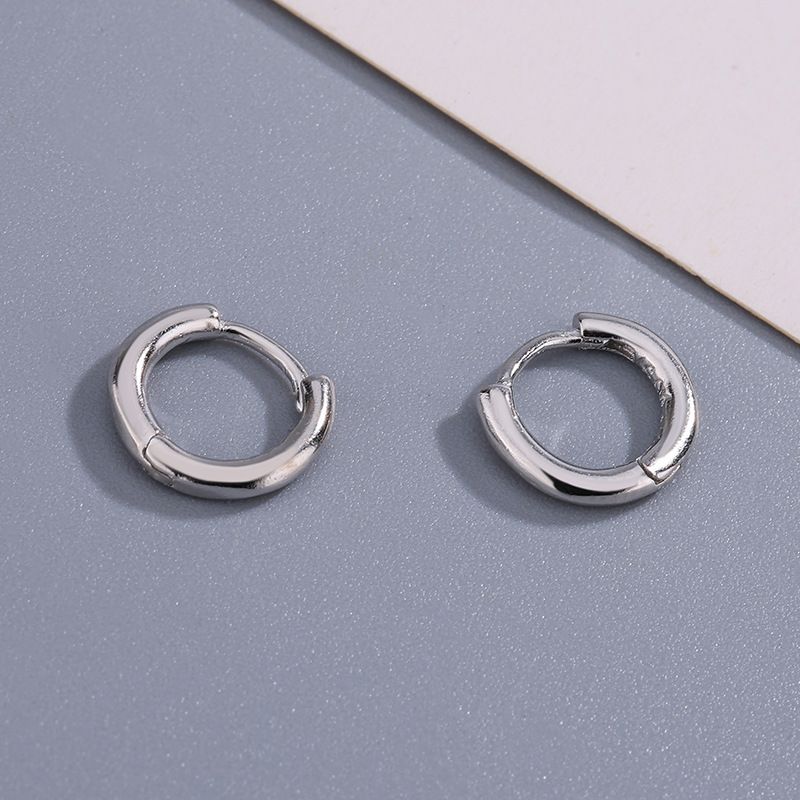 Orecchini a cerchio semplici di alta qualità 999, 2025, nuovi gioielli per le orecchie da donna, clip in argento puro, senza rimozione._voghion.com
