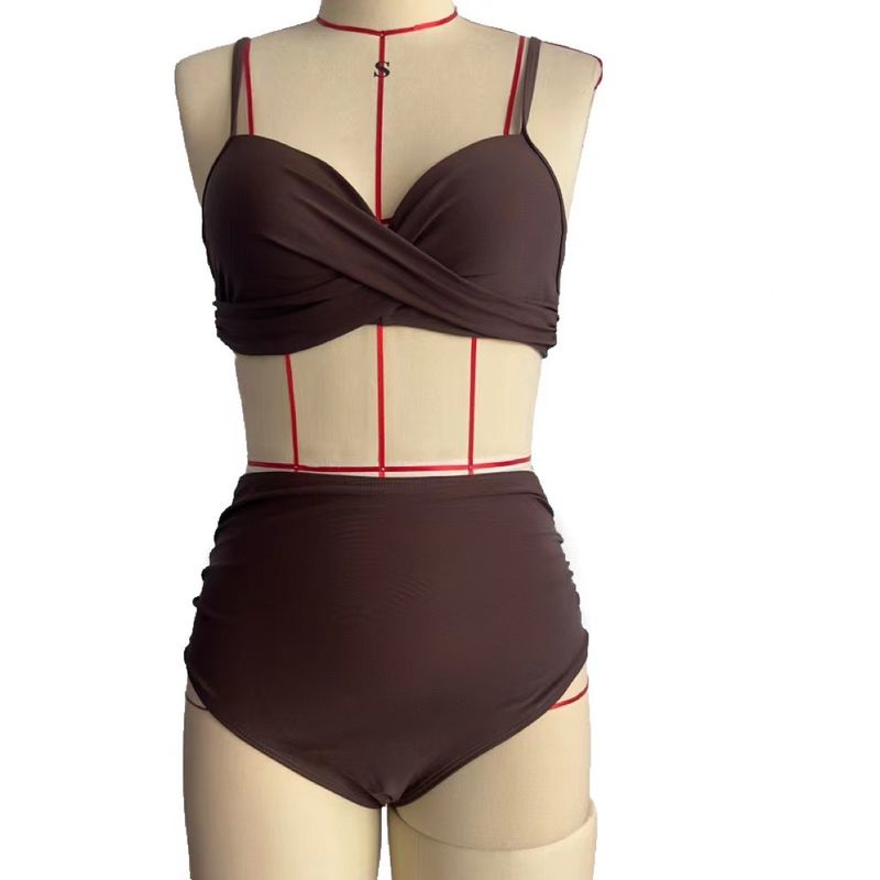 Vêtements pour femmes Maillot de bain deux pièces Maillot de bain bikini sexy Maillot de bain deux pièces pour vacances à la plage_voghion.com